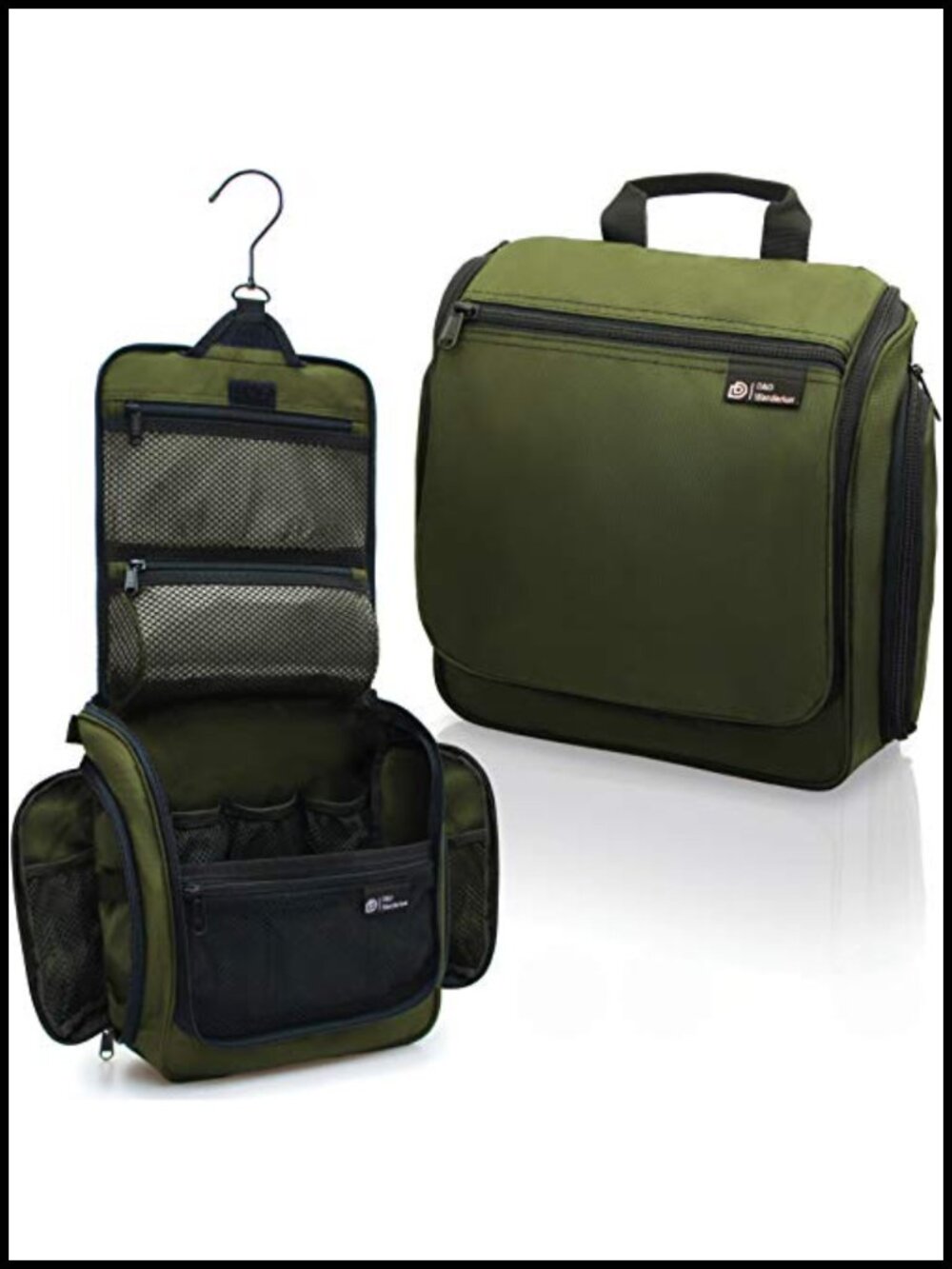 Hanging Travel Toiletry Bag Large Organizer Water-Resistant Nylon YKK Zippers